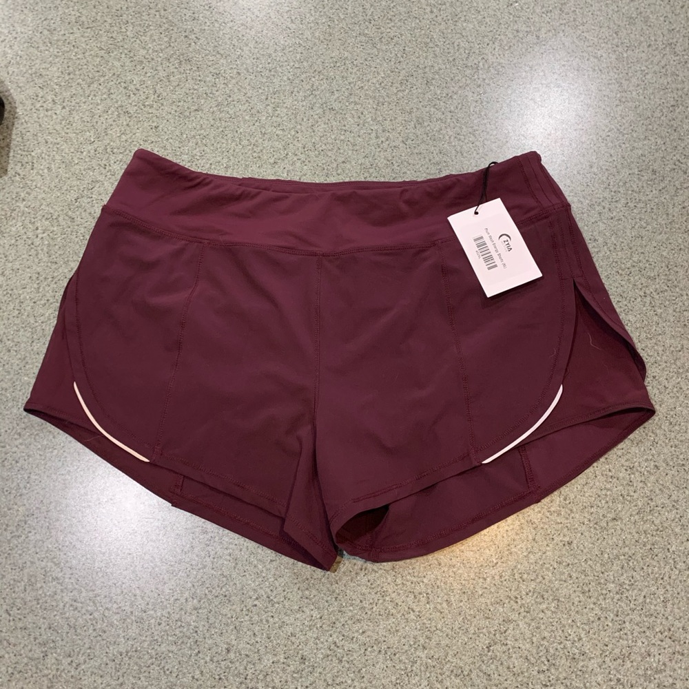 ZYIA Maroon Women's Running Shorts